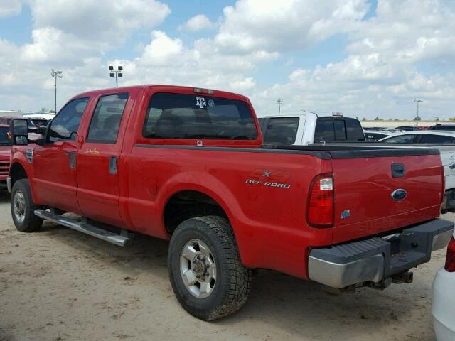 1FTSW21588EE46893 - 2008 FORD F250 SUPER RED photo 3