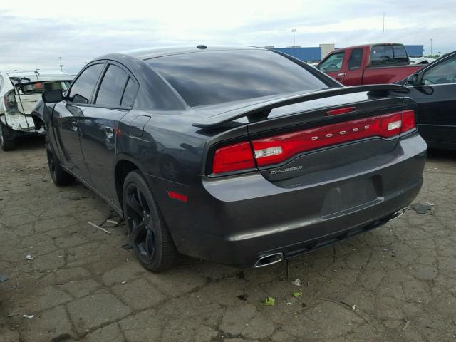 2C3CDXHG5EH334592 - 2014 DODGE CHARGER SX BLACK photo 3