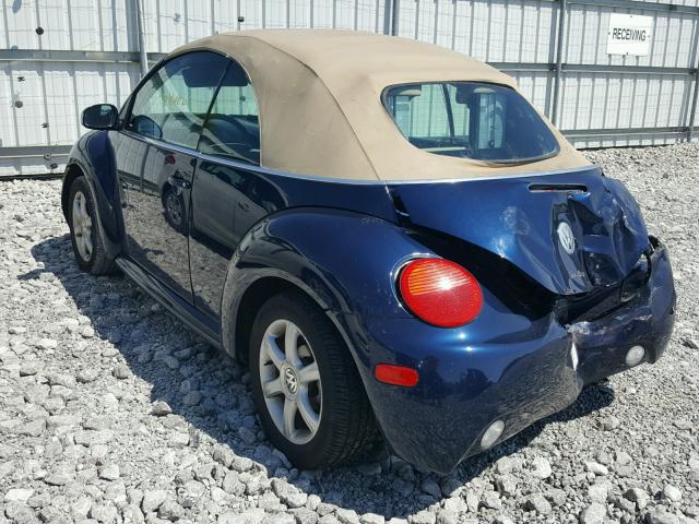 3VWCD31Y15M305595 - 2005 VOLKSWAGEN NEW BEETLE Mavi foto 3