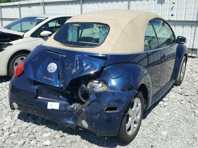 3VWCD31Y15M305595 - 2005 VOLKSWAGEN NEW BEETLE Mavi foto 4