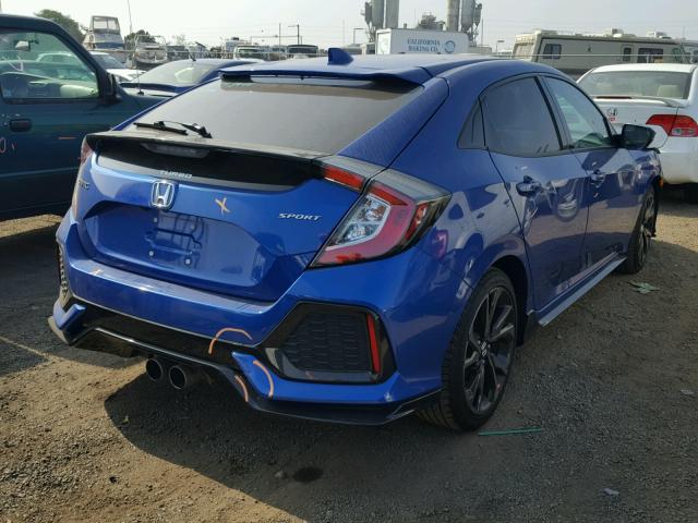 SHHFK7H46HU422192 - 2017 HONDA CIVIC SPOR BLUE photo 4