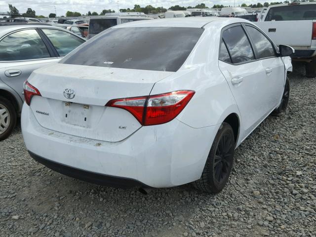 5YFBURHE6FP265313 - 2015 TOYOTA COROLLA L WHITE photo 4