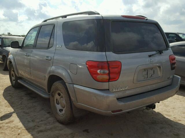 5TDZT34A73S155262 - 2003 TOYOTA SEQUOIA SILVER photo 3