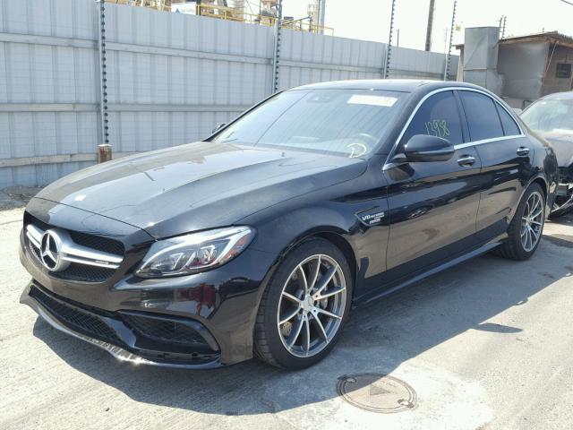 55SWF8GB6GU147075 - 2016 MERCEDES-BENZ C 63 AMG BLACK photo 2