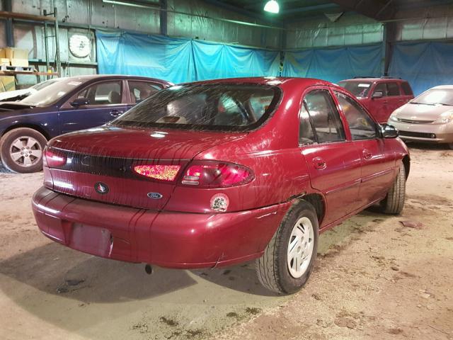 3FAFP13P81R234513 - 2001 FORD ESCORT RED photo 4