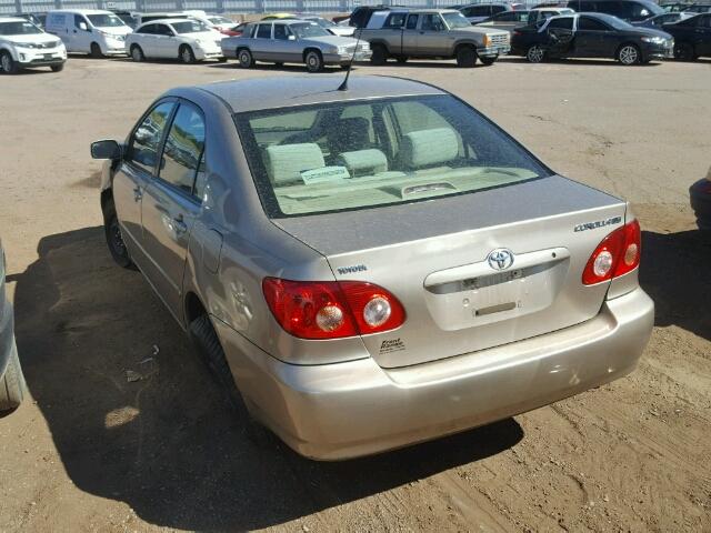 1NXBR32E88Z954312 - 2008 TOYOTA COROLLA CE BEIGE photo 3