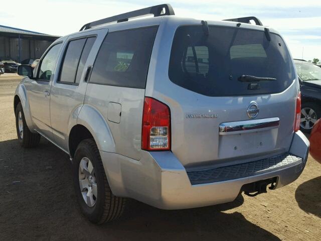 5N1AR18U38C621570 - 2008 NISSAN PATHFINDER SILVER photo 3