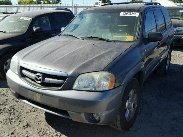 4F2YU09102KM58096 - 2002 MAZDA TRIBUTE LX GRAY photo 2