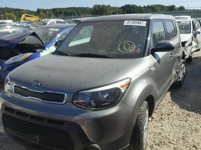 KNDJN2A27E7034789 - 2014 KIA SOUL GRAY photo 2