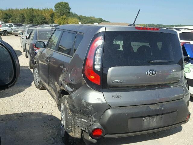 KNDJN2A27E7034789 - 2014 KIA SOUL GRAY photo 3