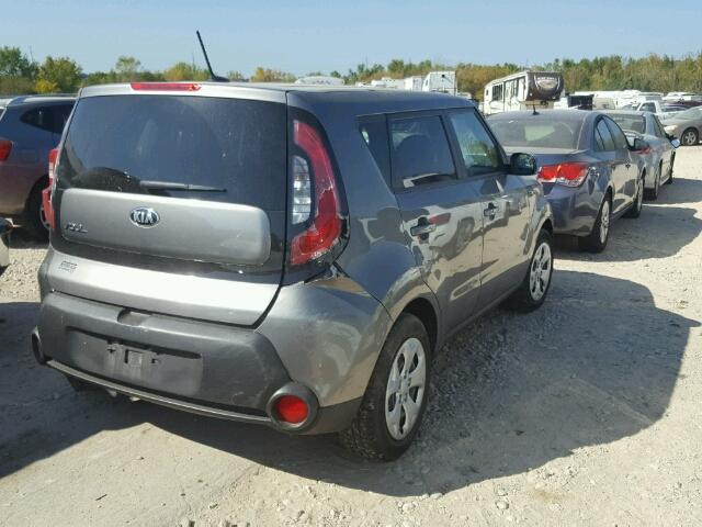 KNDJN2A27E7034789 - 2014 KIA SOUL GRAY photo 4