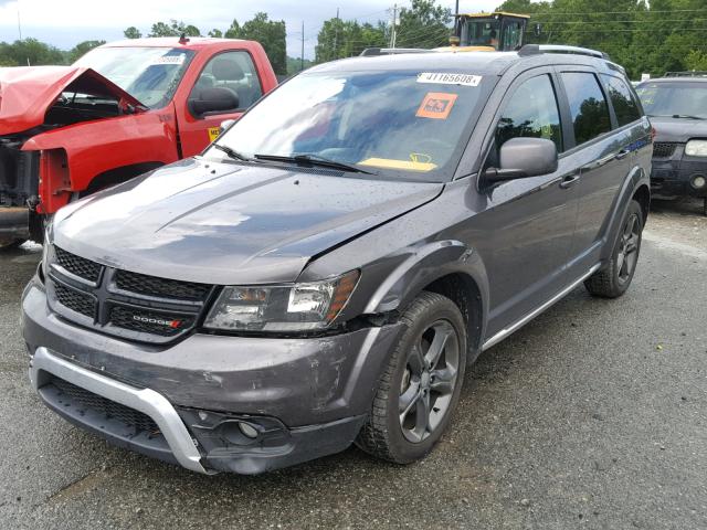 3C4PDDGG6FT566639 - 2015 DODGE JOURNEY CR GRAY photo 2