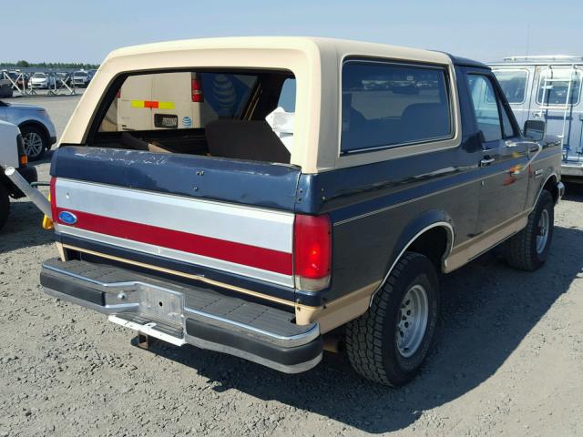 1FMEU15H0LLB19535 - 1990 FORD BRONCO U10 BLUE photo 4