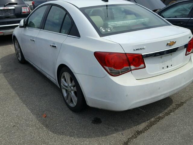 1G1PH5S98B7115027 - 2011 CHEVROLET CRUZE LTZ WHITE photo 3