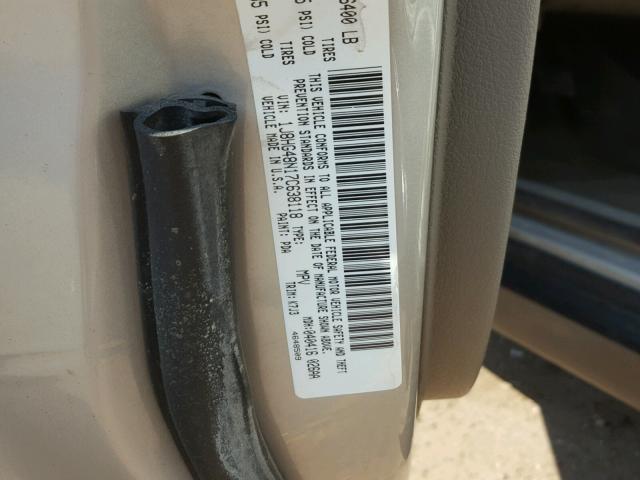 1J8HG48N17C638118 - 2007 JEEP COMMANDER Bej foto 10