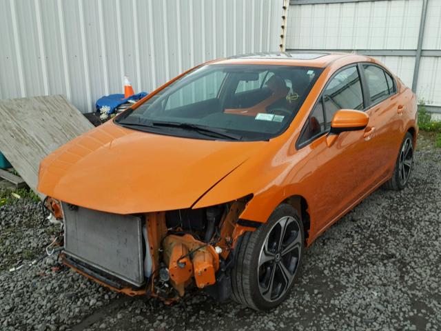 2HGFB6E54FH706907 - 2015 HONDA CIVIC SI ORANGE photo 2