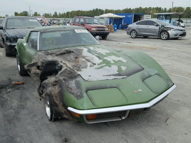 0001Z37K2S519257 - 1972 CHEVROLET CORVETTE GREEN photo 1