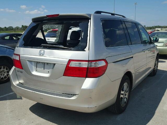 5FNRL38727B403104 - 2007 HONDA ODYSSEY SILVER photo 4