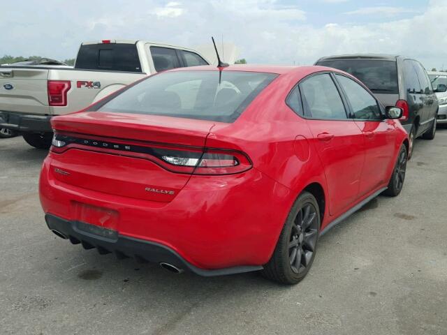 1C3CDFBB0GD644737 - 2016 DODGE DART SXT RED photo 4