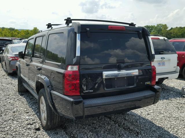 1J8HH58P47C547929 - 2007 JEEP COMMANDER BLACK photo 3