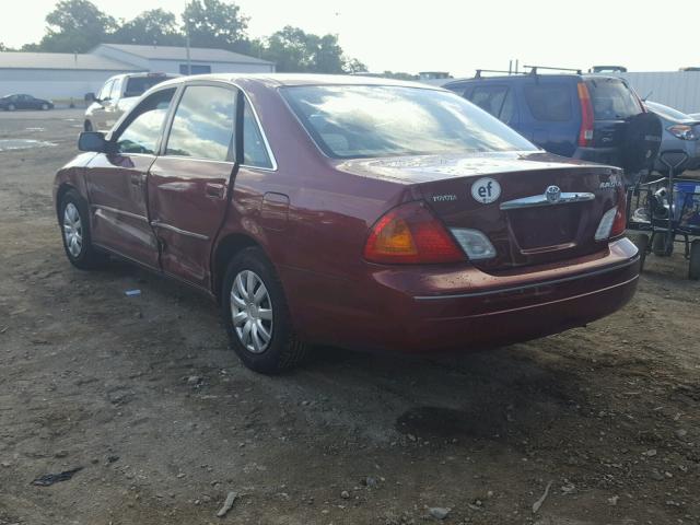 4T1BF28BX2U222030 - 2002 TOYOTA AVALON XL RED photo 3