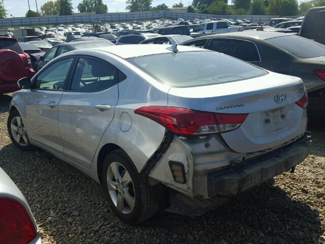 KMHDH4AE7DU717792 - 2013 HYUNDAI ELANTRA SILVER photo 3