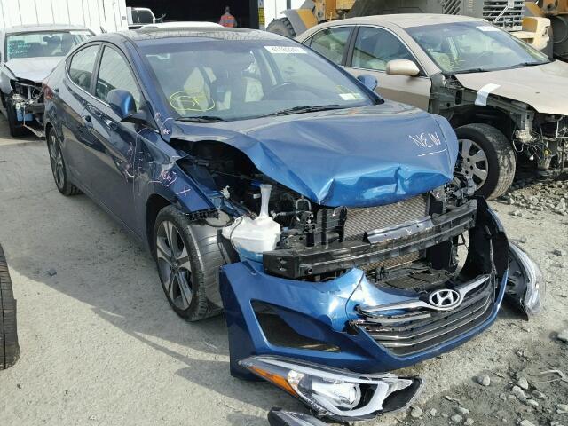 KMHDH4AH9EU168866 - 2014 HYUNDAI ELANTRA SE BLUE photo 1