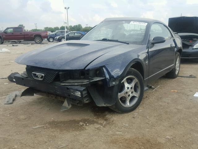 1FAFP40401F141221 - 2001 FORD MUSTANG BLUE photo 2