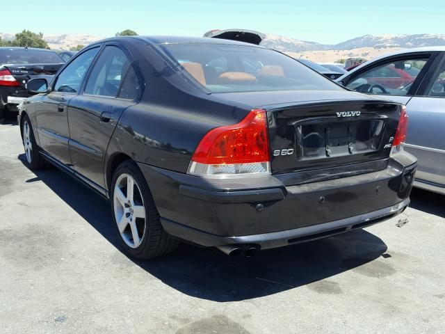 YV1RH527772626323 - 2007 VOLVO S60 R შავი ფოტო 3