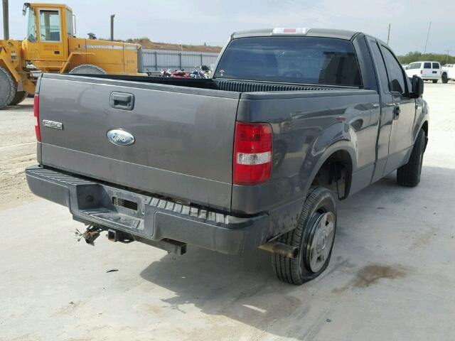 1FTRF12218KD03198 - 2008 FORD F150 GRAY photo 4