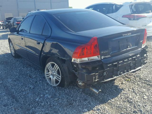 YV1RS592672624221 - 2007 VOLVO S60 2.5T BLUE photo 3