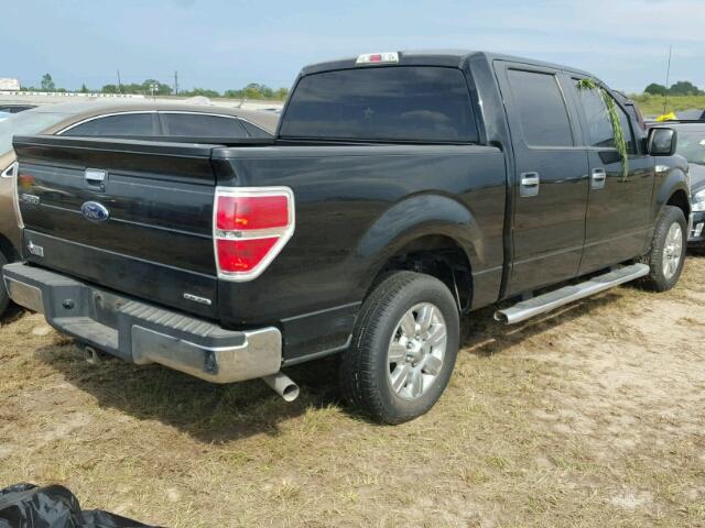 1FTFW1CF9BFD27155 - 2011 FORD F150 BLACK photo 4