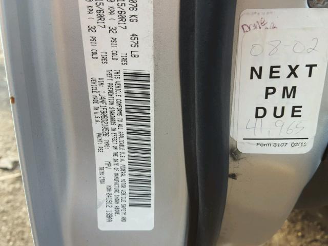 1J4NF1FB0BD210526 - 2011 JEEP COMPASS SP 银色 照片 10