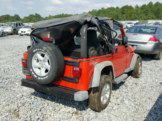 1J4FA39S65P320610 - 2005 JEEP WRANGLER ORANGE photo 4