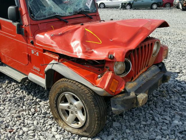 1J4FA39S65P320610 - 2005 JEEP WRANGLER ORANGE photo 9