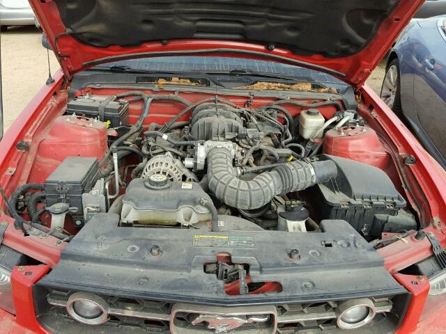 1ZVFT84N675303011 - 2007 FORD MUSTANG RED photo 7