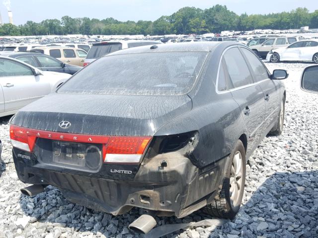 KMHFC46F57A223669 - 2007 HYUNDAI AZERA SE BLACK photo 4