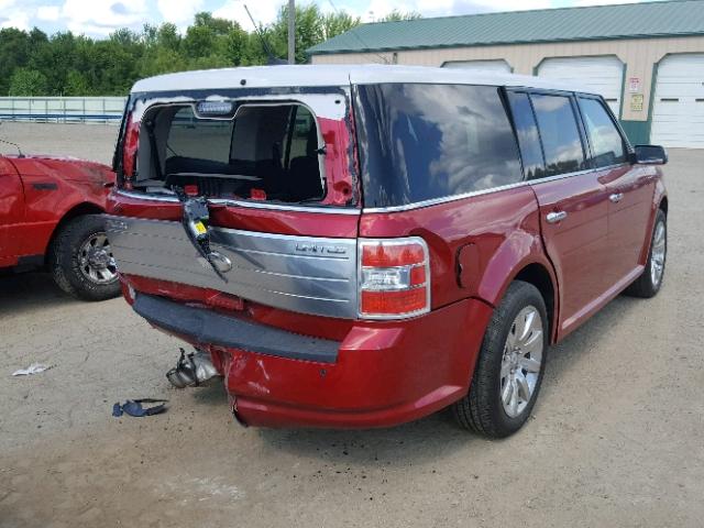 2FMGK5DCXCBD21732 - 2012 FORD FLEX LIMIT RED photo 4