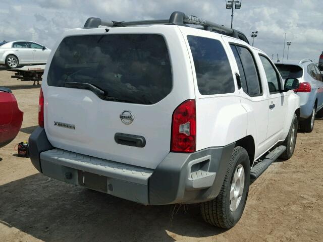 5N1AN08U27C534683 - 2007 NISSAN XTERRA WHITE photo 4