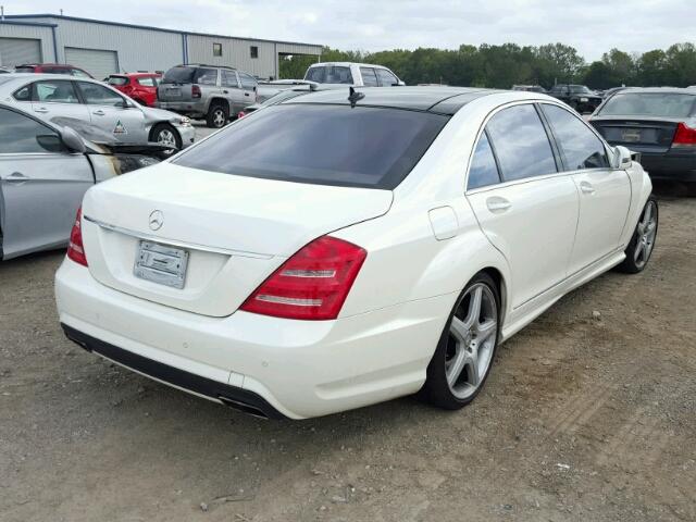 WDDNG9EB8DA513647 - 2013 MERCEDES-BENZ S 550 4MAT WHITE photo 4