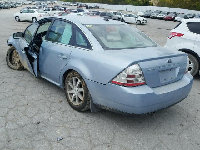 1FAHP24W98G126178 - 2008 FORD TAURUS SEL BLUE photo 3