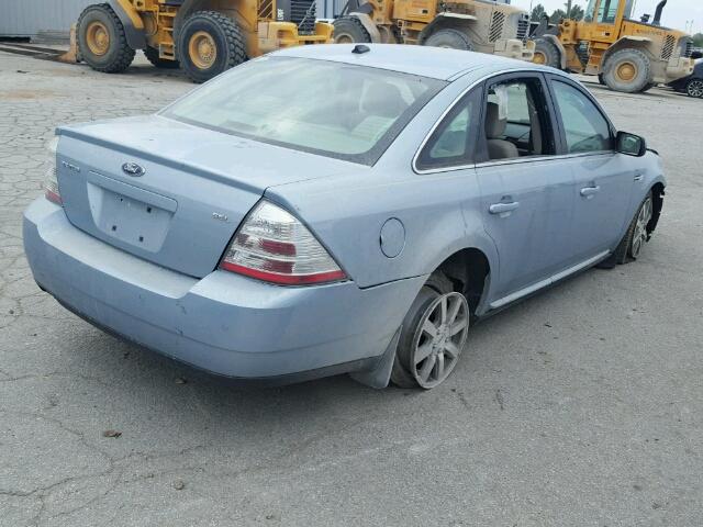 1FAHP24W98G126178 - 2008 FORD TAURUS SEL BLUE photo 4