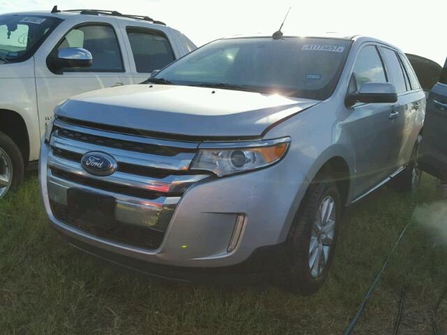 2FMDK3KC9EBA51308 - 2014 FORD EDGE LIMIT SILVER photo 2