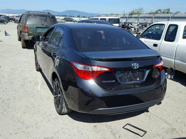 2T1BURHE5EC157697 - 2014 TOYOTA COROLLA L BLACK photo 3