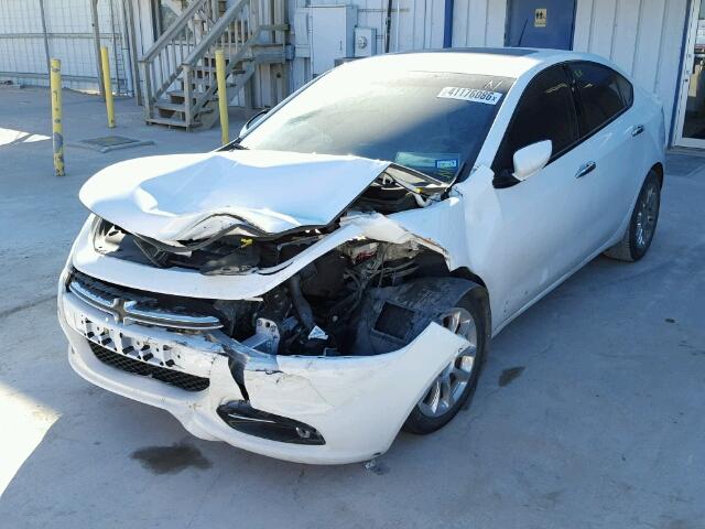 1C3CDFCB6ED674966 - 2014 DODGE DART LIMIT WHITE photo 2