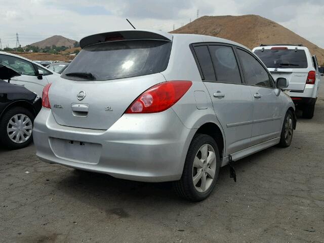 3N1BC1CP6CK245108 - 2012 NISSAN VERSA S SILVER photo 4