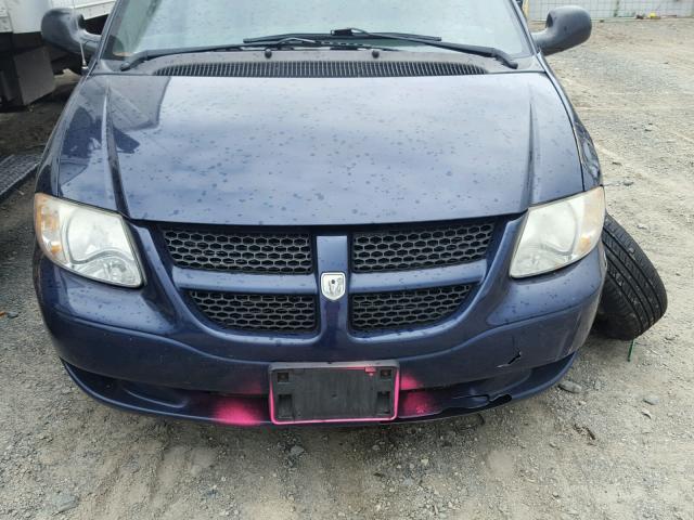 1D4GP45R14B554234 - 2004 DODGE CARAVAN SX BLUE photo 7