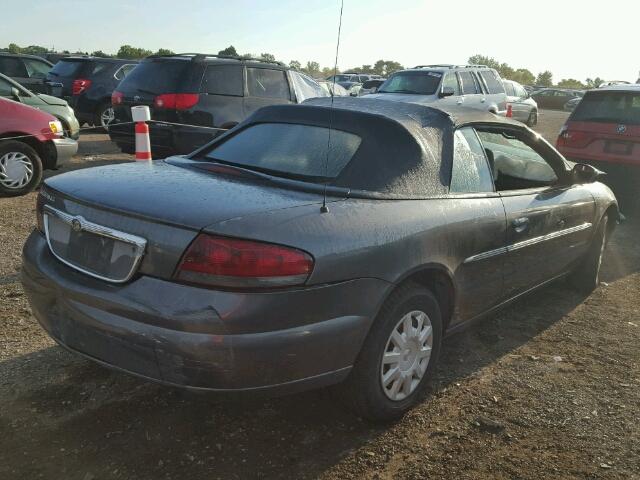 1C3EL45XX4N357001 - 2004 CHRYSLER SEBRING GRAY photo 4