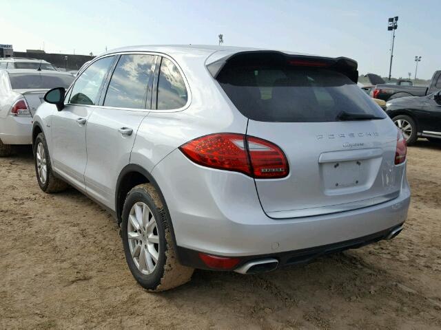 WP1AF2A21DLA39312 - 2013 PORSCHE CAYENNE GRAY photo 3