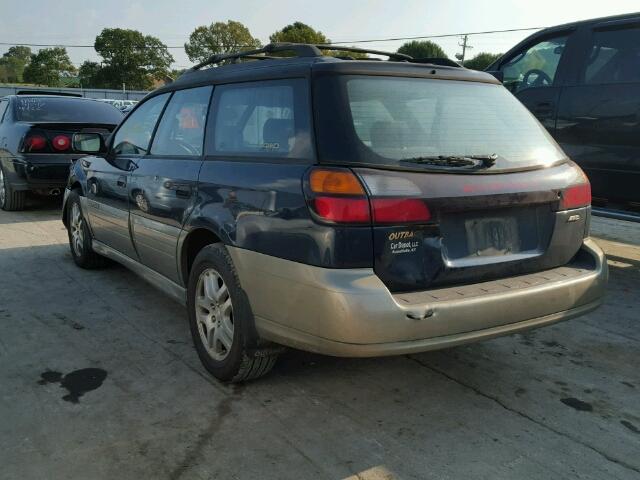 4S3BH665527639654 - 2002 SUBARU LEGACY BLUE photo 3